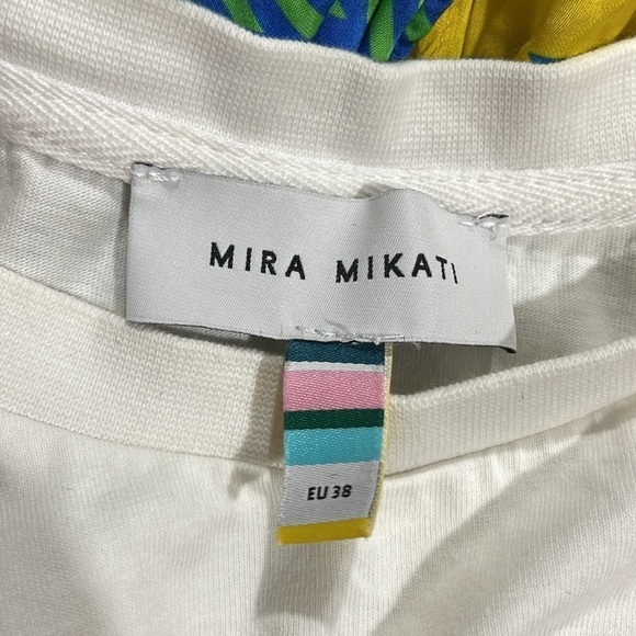Mira Mikati White Tee with Colorful Accents - Picture 4 of 13